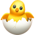 Bagaimana Hatching Chick emoji terlihat di Apple.