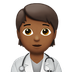 Bagaimana Health Worker: Medium-Dark Skin Tone emoji terlihat di Apple.