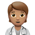 Bagaimana Health Worker: Medium Skin Tone emoji terlihat di Apple.