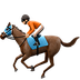 Bagaimana Horse Racing: Medium-Light Skin Tone emoji terlihat di Apple.