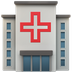 Jak wygląda emoji Szpital w Apple.