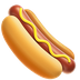 Bagaimana emoji Hot dog kelihatan di Apple.