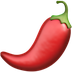 Bagaimana Hot Pepper emoji terlihat di Apple.