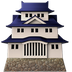 Bagaimana Japanese Castle emoji terlihat di Apple.