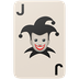 Bagaimana emoji Joker kelihatan di Apple.