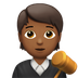 Bagaimana Judge: Medium-Dark Skin Tone emoji terlihat di Apple.