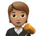 Jak wygląda emoji Sędzia: karnacja średnia w Apple.