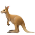 Bagaimana Kangaroo emoji terlihat di Apple.