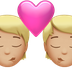 Bagaimana Kiss: Medium-Light Skin Tone emoji terlihat di Apple.