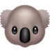 Bagaimana emoji Koala kelihatan di Apple.