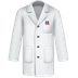 Bagaimana Lab Coat emoji terlihat di Apple.