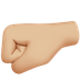 Bagaimana Left-Facing Fist: Medium-Light Skin Tone emoji terlihat di Apple.