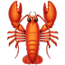 Bagaimana Lobster emoji terlihat di Apple.