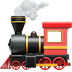 Bagaimana Locomotive emoji terlihat di Apple.