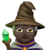 Bagaimana Mage: Dark Skin Tone emoji terlihat di Apple.