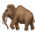 Bagaimana Mammoth emoji terlihat di Apple.