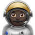 Bagaimana Man Astronaut: Dark Skin Tone emoji terlihat di Apple.