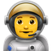 Bagaimana Man Astronaut emoji terlihat di Apple.