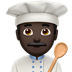 Bagaimana emoji Tukang masak lelaki: ton kulit gelap kelihatan di Apple.