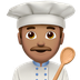 Bagaimana Man Cook: Medium Skin Tone emoji terlihat di Apple.