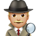 Bagaimana Man Detective: Medium-Light Skin Tone emoji terlihat di Apple.