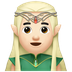 Jak wygląda emoji Mężczyzna elf: karnacja jasna w Apple.