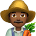 Bagaimana Man Farmer: Medium-Dark Skin Tone emoji terlihat di Apple.