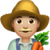 Bagaimana emoji Petani lelaki: ton kulit sederhana cerah kelihatan di Apple.