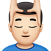 Bagaimana emoji Lelaki diurut muka: ton kulit cerah kelihatan di Apple.