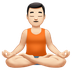 Bagaimana Man in Lotus Position: Light Skin Tone emoji terlihat di Apple.