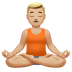 Bagaimana Man in Lotus Position: Medium-Light Skin Tone emoji terlihat di Apple.