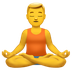 Bagaimana Man in Lotus Position emoji terlihat di Apple.