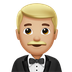 Bagaimana Man in Tuxedo: Medium-Light Skin Tone emoji terlihat di Apple.