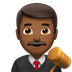 Bagaimana Man Judge: Medium-Dark Skin Tone emoji terlihat di Apple.