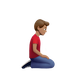 Bagaimana Man Kneeling Facing Right: Medium Skin Tone emoji terlihat di Apple.