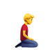 Bagaimana Man Kneeling Facing Right emoji terlihat di Apple.