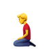 Bagaimana Man Kneeling emoji terlihat di Apple.