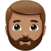 Bagaimana Man: Medium Skin Tone, Beard emoji terlihat di Apple.