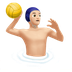 Bagaimana Man Playing Water Polo: Light Skin Tone emoji terlihat di Apple.