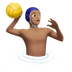 Bagaimana Man Playing Water Polo: Medium Skin Tone emoji terlihat di Apple.