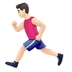 Bagaimana Man Running: Light Skin Tone emoji terlihat di Apple.