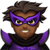 Bagaimana Man Supervillain: Medium-Dark Skin Tone emoji terlihat di Apple.