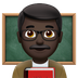 Bagaimana Man Teacher: Dark Skin Tone emoji terlihat di Apple.