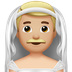 Bagaimana Man with Veil: Medium-Light Skin Tone emoji terlihat di Apple.