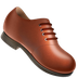 Bagaimana Man’s Shoe emoji terlihat di Apple.