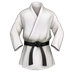 Bagaimana Martial Arts Uniform emoji terlihat di Apple.