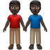 Bagaimana Men Holding Hands: Dark Skin Tone emoji terlihat di Apple.