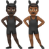 Wie Männer mit Hasenohren: dunkle Hautfarbe, mitteldunkle Hautfarbe Emoji auf Apple aussieht.