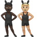 Wie Männer mit Hasenohren: dunkle Hautfarbe, mittelhelle Hautfarbe Emoji auf Apple aussieht.