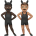 Wie Männer mit Hasenohren: dunkle Hautfarbe, mittlere Hautfarbe Emoji auf Apple aussieht.